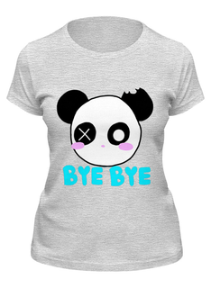 Футболка женская Printio Панда бай бай серая 2XL