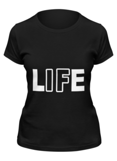 Футболка женская Printio Life - жизнь черная XL