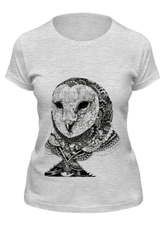 Футболка женская Printio Сова-2 серая XL