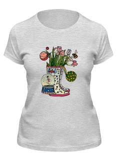 Футболка женская Printio Капелька серая S