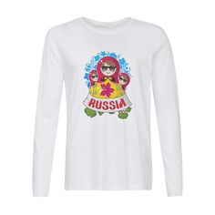 Лонгслив CoolPodarok Прикол. Матрешки Russia
