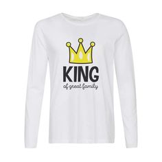 Лонгслив CoolPodarok Прикол. Семья. King of great family. Король прекрасной семьи. Папа
