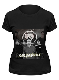 Футболка женская Printio Rise against - photo черная S