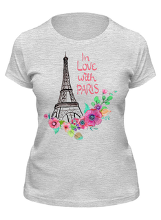 Футболка женская Printio Париж серая M