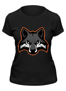Футболка женская Printio Wolf / волк черная XL