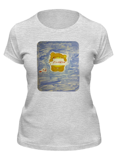 Футболка женская Printio Влюбленный мишка серая 2XL