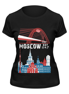 Футболка женская Printio Moscow. established in 1147 черная L