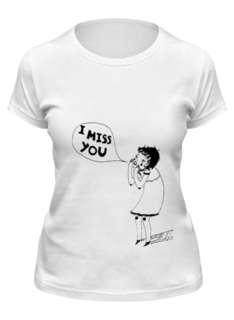 Футболка женская Printio I miss you белая XL