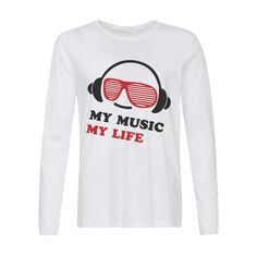 Лонгслив CoolPodarok My music My life (Моя музыка моя жизнь)