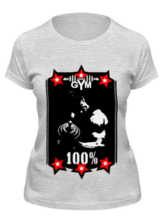 Футболка женская Printio Gym 100% серая XL