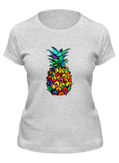 Футболка унисекс Printio Ananas color серая L