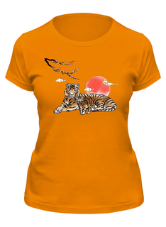 Футболка женская Printio Год тигра оранжевая L