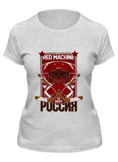 Футболка женская Printio Red machine серая 2XL
