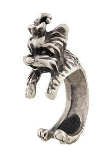 Кольцо бижутерное Йоркширский терьер OTOKODESIGN 54251 серебристое р.OS