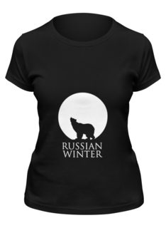 Футболка женская Printio Russian winter черная XL