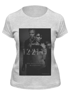 Футболка женская Printio Девушка с татуировкой дракона серая S