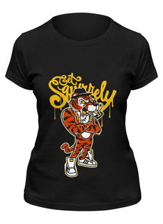 Футболка женская Printio Gangsta tiger черная XL