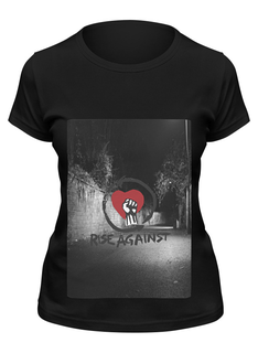 Футболка женская Printio Rise against - logo черная XL
