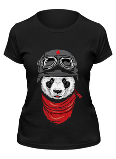 Футболка женская Printio Soviet panda черная XL