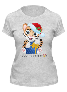 Футболка женская Printio Год тигра серая 2XL