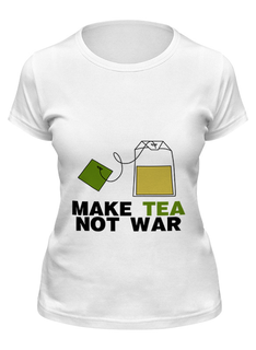 Футболка женская Printio Make tea not war белая XL