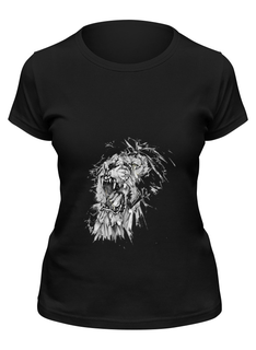 Футболка женская Printio Growl lion черная XL