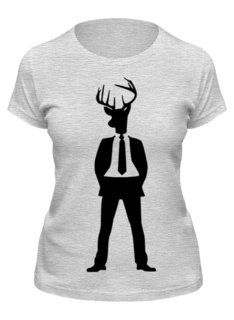 Футболка женская Printio Олень серая XL