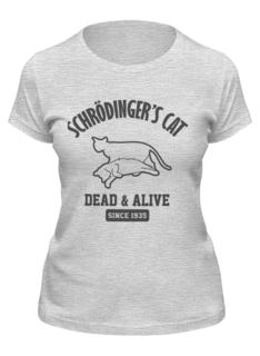 Футболка женская Printio Кот шрёдингера серая S