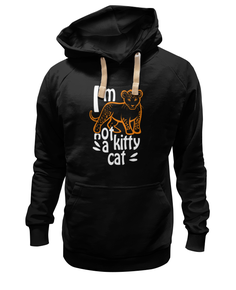 Толстовка унисекс Printio Not a kitty cat черная 2XL