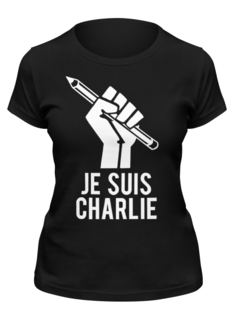 Футболка женская Printio Je suis charlie, я шарли черная XL
