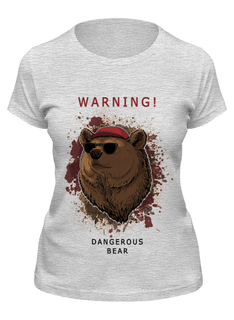 Футболка женская Printio Мишка серая M