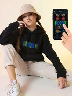 Худи унисекс Cyberpix Cyber hoodie черное 52RU