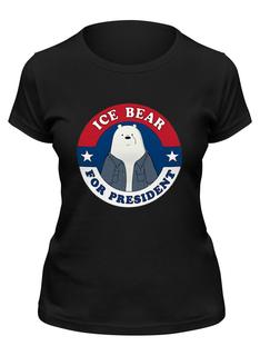 Футболка женская Printio Ice bear черная M