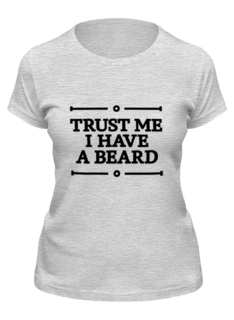 Футболка женская Printio Футболка бородатый буквизм серая XL