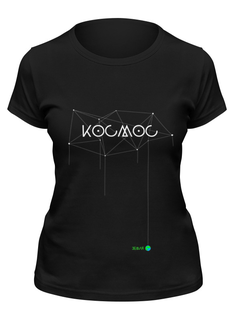 Футболка женская Printio Космос черная 2XL