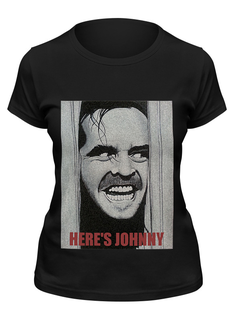 Футболка женская Printio Heres johnny черная S