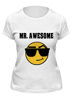 Футболка женская Printio Mister awesome белая S