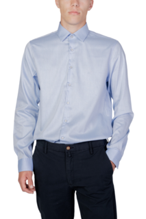 Рубашка мужская Calvin Klein K10K1105490GY голубая, размер 41