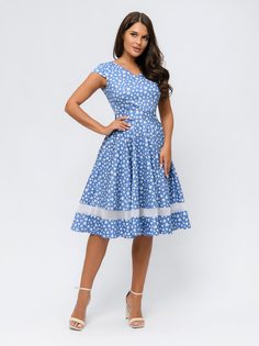Платье женское 1001dress 101969 голубое 50 RU