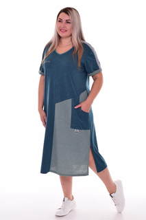 Платье женское Новое кимоно 4-099 синее 52 RU