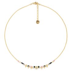 Колье из бижутерного сплава 38 см Franck Herval FH23.2-15-63900, swarovski/агат