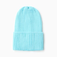 Шапка женская NoBrand 9946468 голубой р. 52-56
