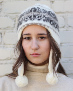 Шапка ушанка женская Freyja 086 белая, one size