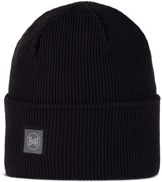 Шапка унисекс Buff Crossknit Hat solid black, р.53-62