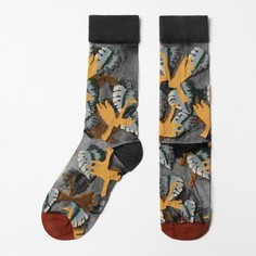 Носки женские MINAKU Райский сад серые 36-39