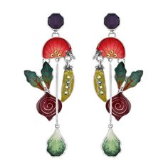 Серьги подвески из бижутерного сплава TARATATA TT-H23-07977-10M, смола