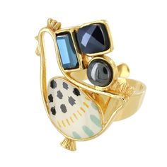 Кольцо из бижутерного сплава TARATATA TT-H23-11423-20M, бусины/смола