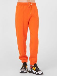 Спортивные брюки женские Lo 18232015 оранжевые 52 RU