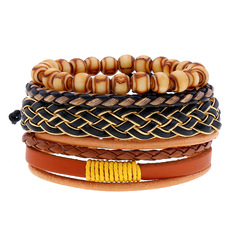 Стильный сет из четырех браслетов &quot;Gold Brown&quot; No Brand
