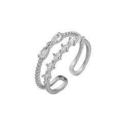 Кольцо из бижутерного сплава one size WASABI JEWELL WSB0000650, циркон